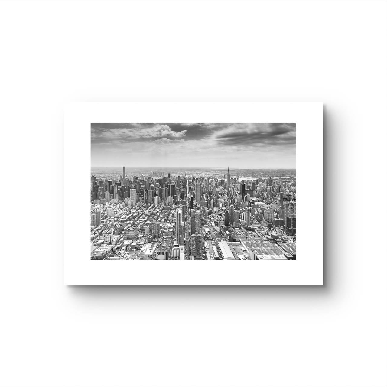 Unframed print of Manhattan's iconic 42nd Street stretching for its entire two-mile length. Captured from a helicopter, Fine Art Photography Print. Limited Edition. New York City, USA, 42 Street.