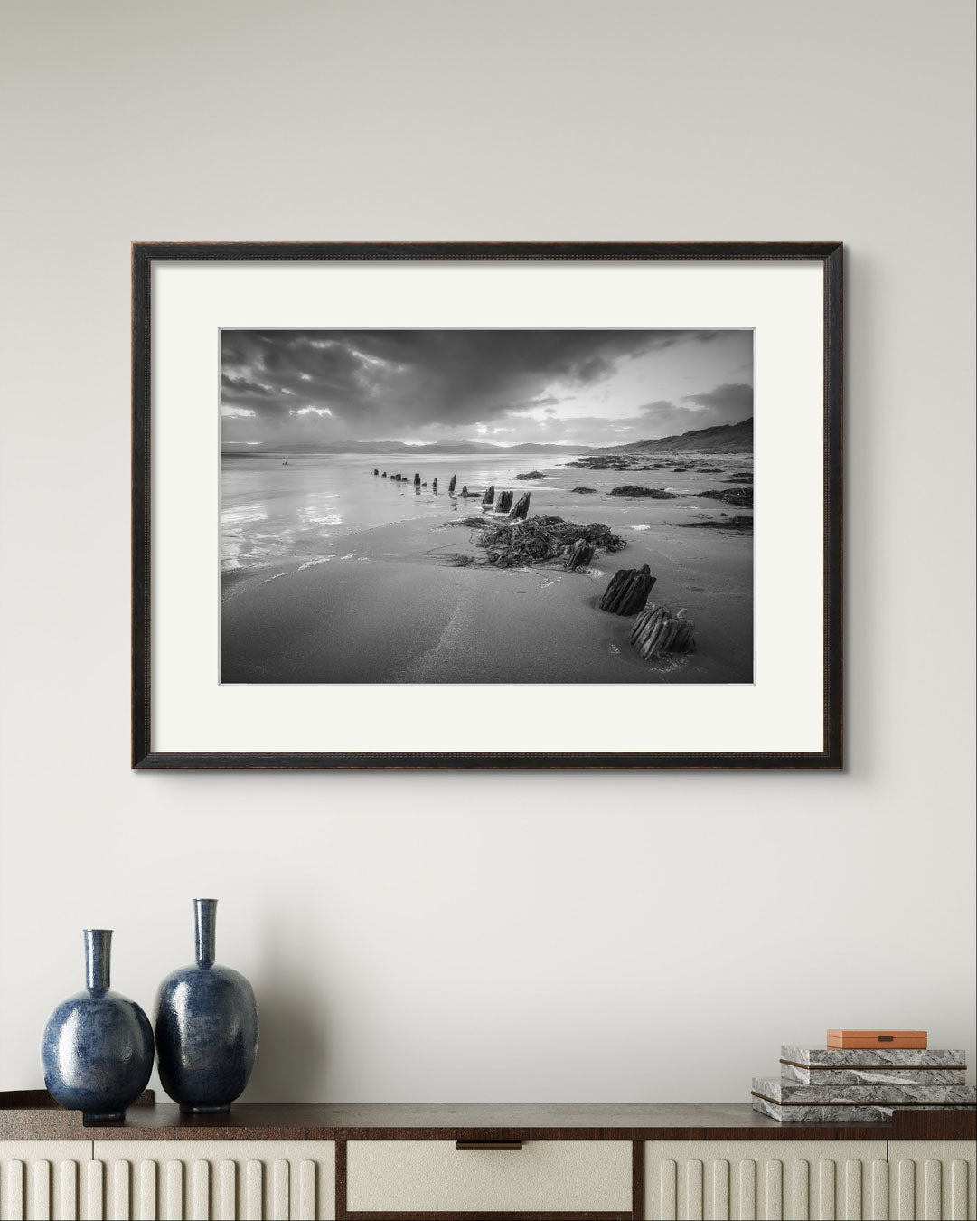 Typical hall at modern home Black and white photograph of Irish landscape. Fine Art. Wild Atlantic Way. The Sunbeam Wreck. Kerry. Ireland